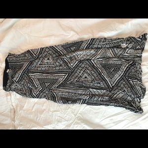 Garage; Aztec print maxi skirt with double slits